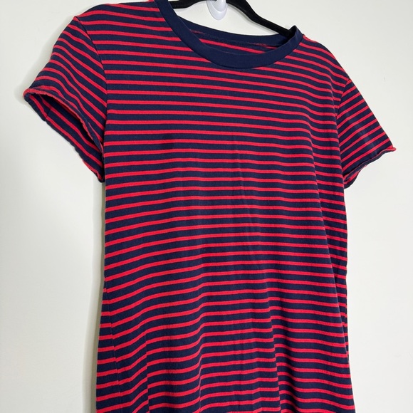Frank & Eileen Striped Harper Midi Dress L Red Blue - Picture 8 of 10